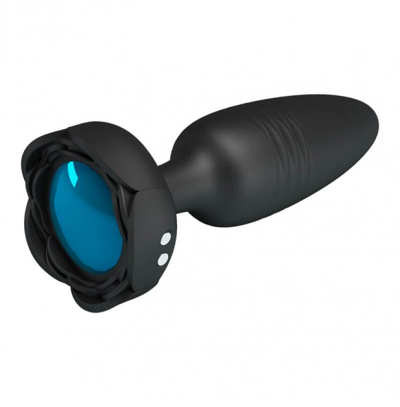 Pretty Love - Tarion RGB Light Thrusting Vibrating Anal Plug (Chargeable - Black)